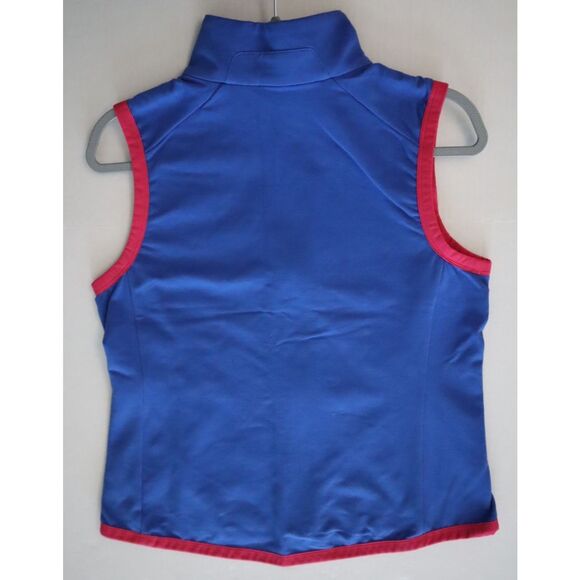RLX Ralph Lauren Women's Sz M Blue/Pink Terry Sleeveless Full-Zip Vest - Picture 13 of 13